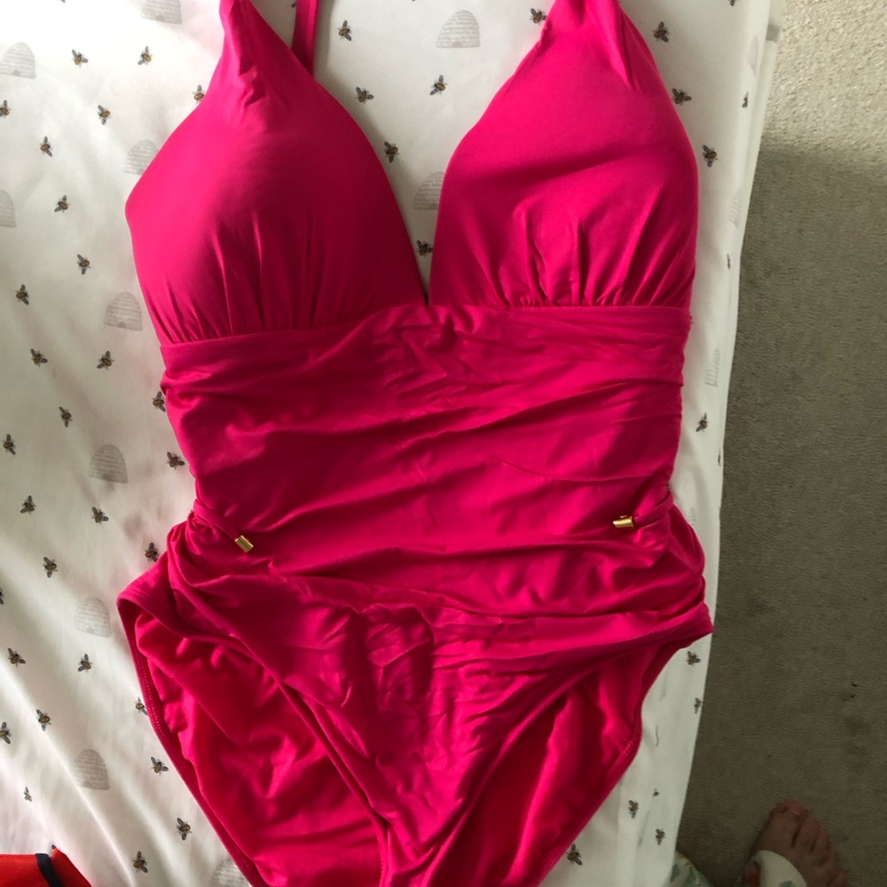 Ralph Lauren Pink and Multicolor One Piece Swimsuit